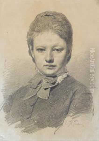 Portrait Of Sofia Repina Oil Painting by Repin Iliya