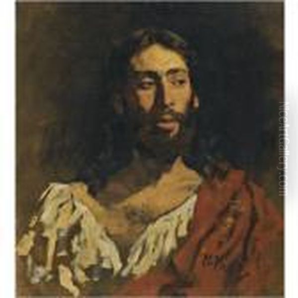 Portrait Of A Judean Oil Painting by Repin Iliya