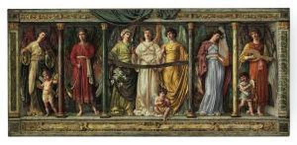 O Salutaris Hostia Oil Painting by George Woolliscroft Rhead