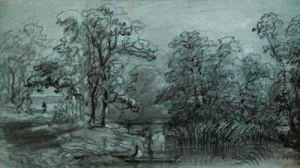 Paisaje Configuras Oil Painting by Agustin Riancho Y Mora