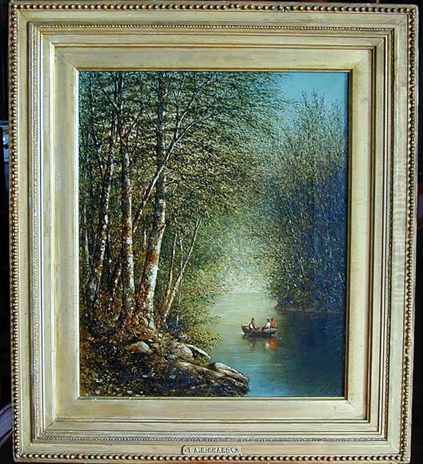 Original Frame Oil Painting by Thomas Addison Richards