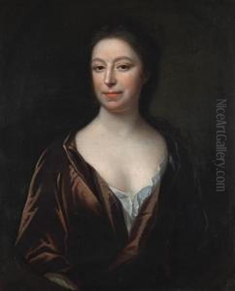 Portrait Of Lady Amy Danvers Oil Painting by Jonathan Ii Richardson