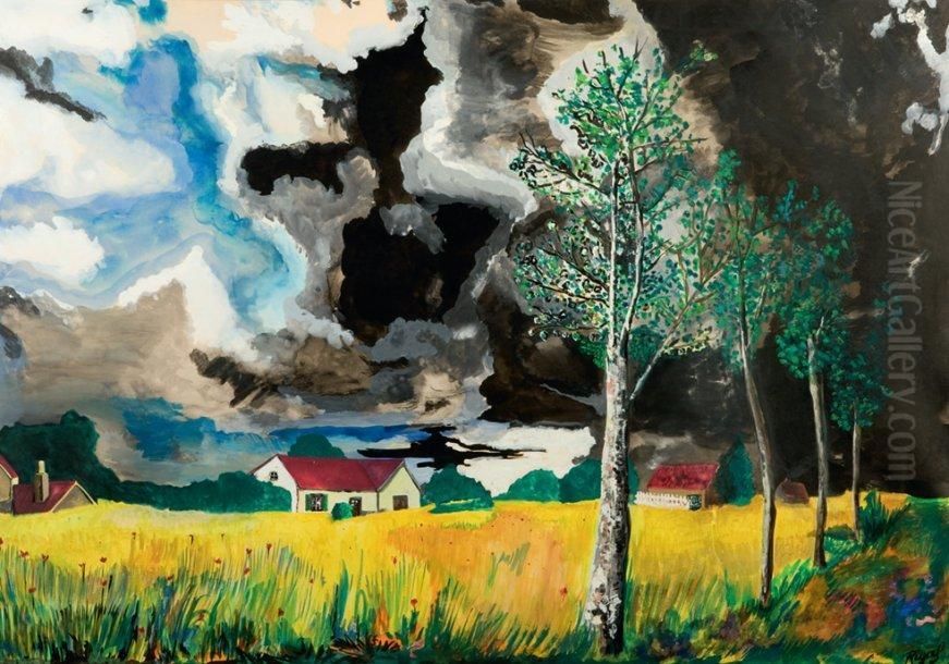 Soir D'orage Oil Painting by Pierre Rigal