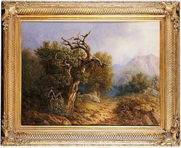 Paisaje Conmontanas Oil Painting by Luis Rigalt
