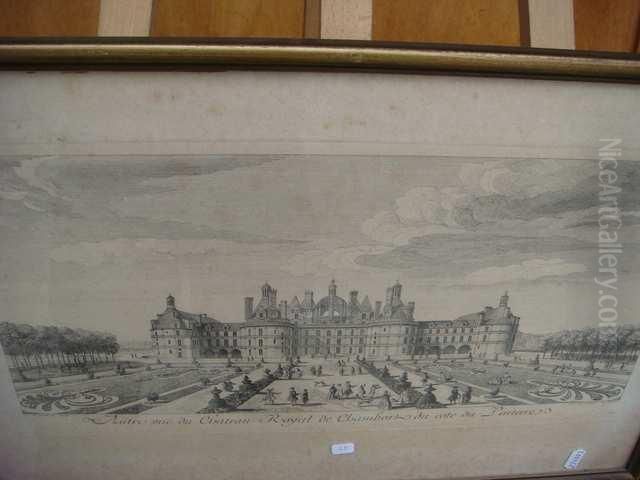 Vue Du Chateau De Chambord Oil Painting by Jean-Baptiste Rigaud