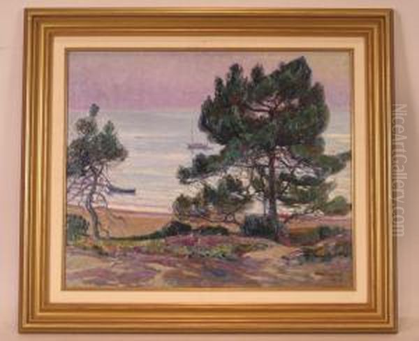 Les Pins Bleus AuPyla Oil Painting by Pierre Gaston Rigaud
