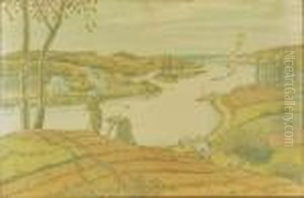 Le Fleuve Oil Painting by Henry Parsons Riviere