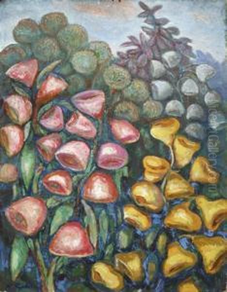 Les Fleurs Oil Painting by Nikolaj Pavlovic Rjabusinskij