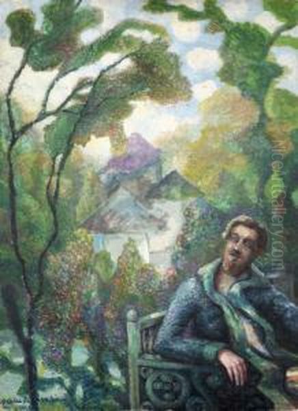 Au Jardin Oil Painting by Nikolaj Pavlovic Rjabusinskij