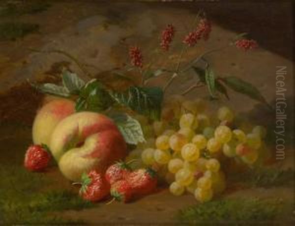 Composition Aux Fruits Oil Painting by Henri Robbe