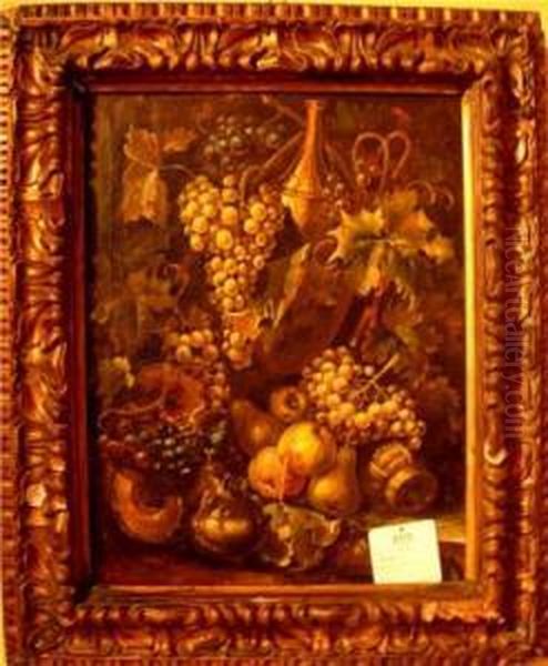 Natura Morta Con Uva Oil Painting by Alfred J. Roberton