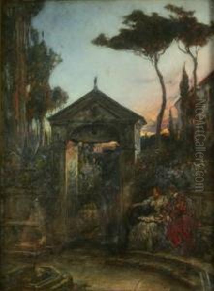 Paolo & Francesca Oil Painting by Victor J. Robertson