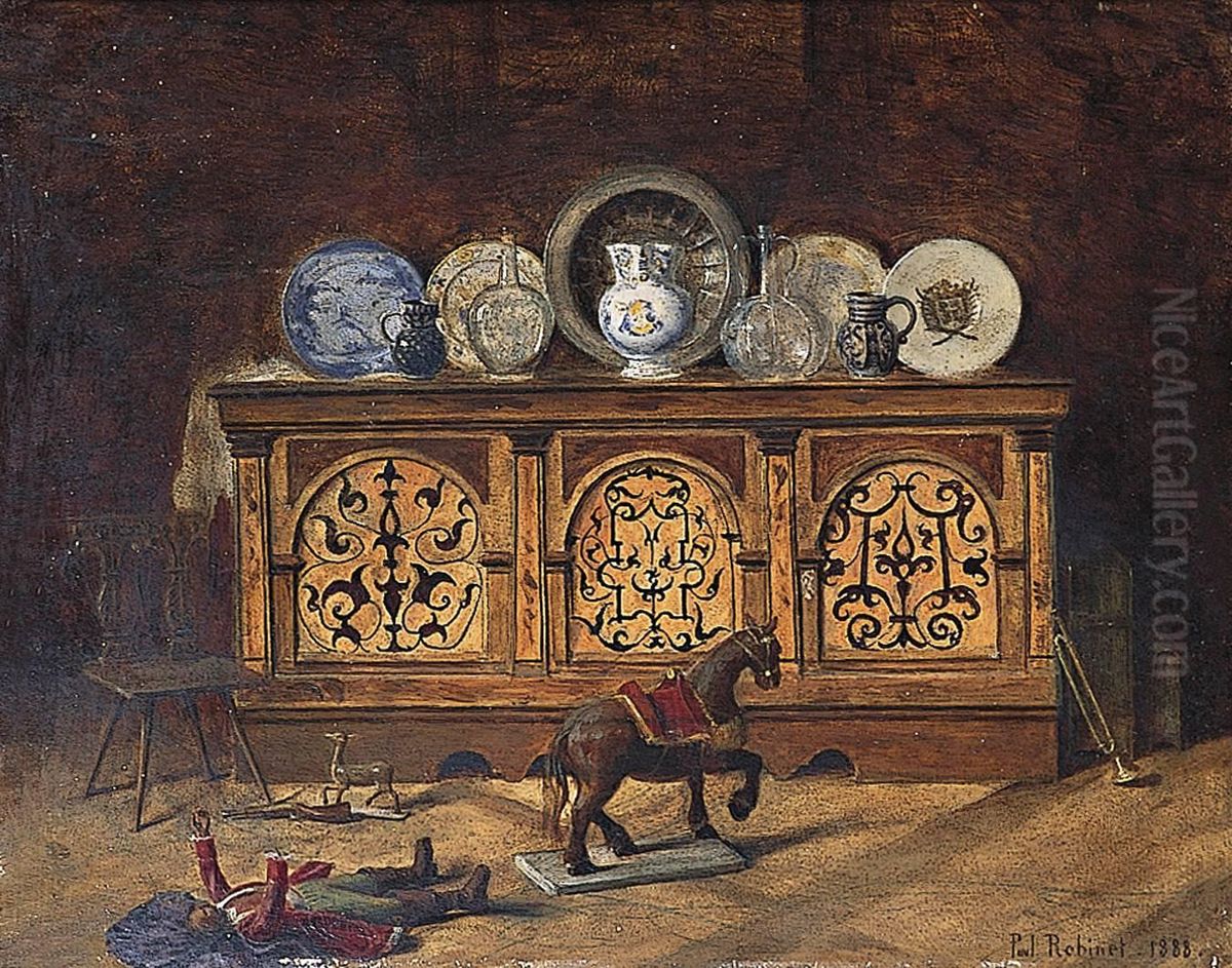 Le Cheval De Bois Oil Painting by Gustave Paul, Pere Robinet