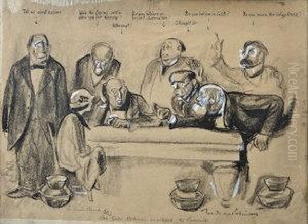 Reds Oil Painting by Boardman Robinson