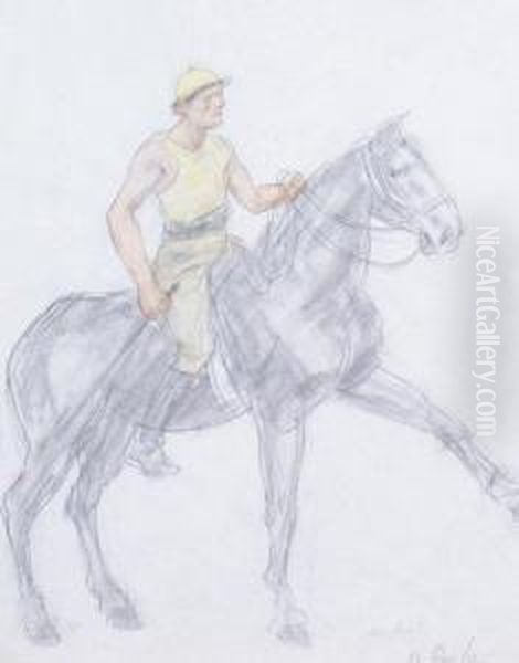 Au Pas Oil Painting by Odilon Roche