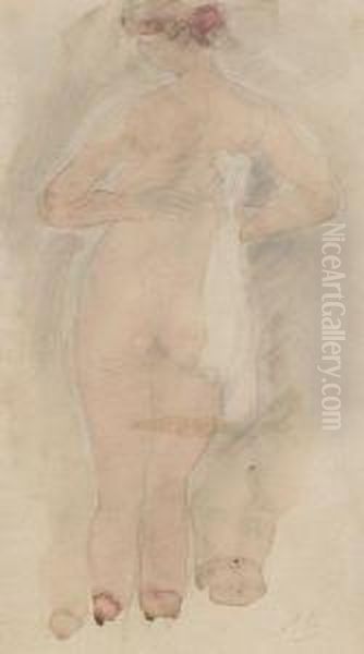 Nu De Dos Oil Painting by Odilon Roche