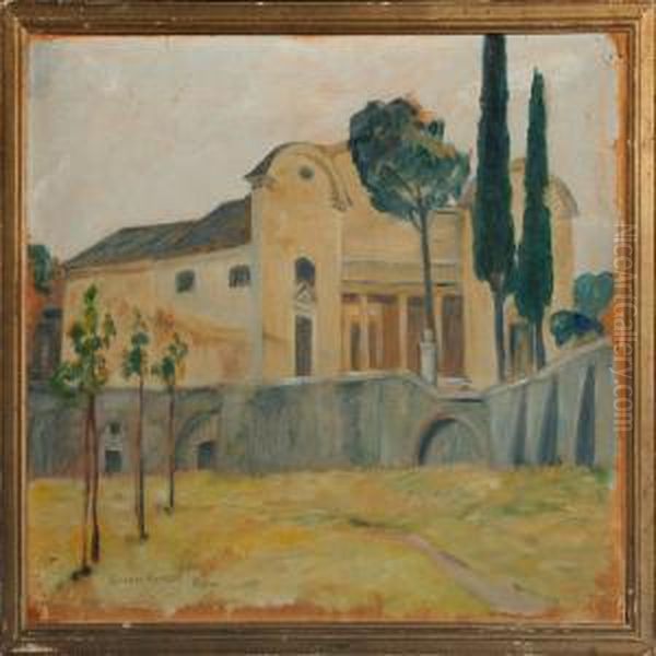 San Gregorio Church In Rome Oil Painting by Johan Rohde
