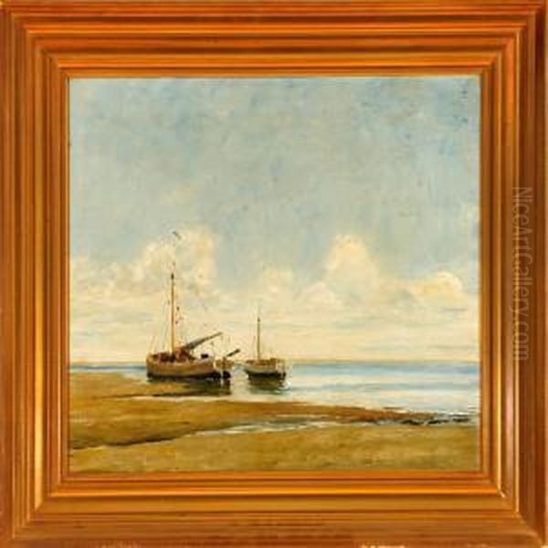 Baade Pa Fano. Ebbe Oil Painting by Johan Rohde