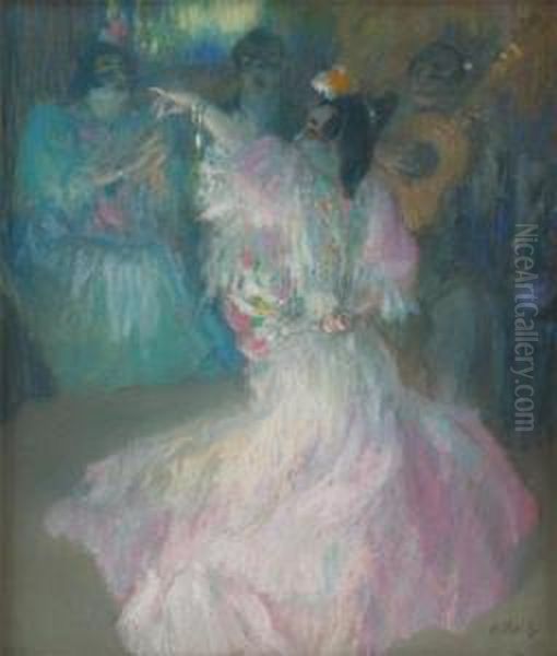 Danseuse De Flamenco Oil Painting by Pablo, Pau Roig