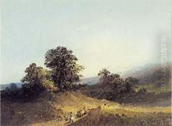 Environs De Paris Oil Painting by Auguste Rolland