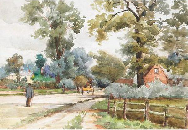 A Lane In Kent, England Oil Painting by Joseph Thomas Rolph
