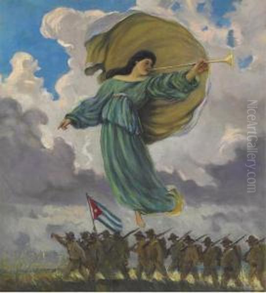 Llamada A La Patria Oil Painting by Leopoldo Romanach