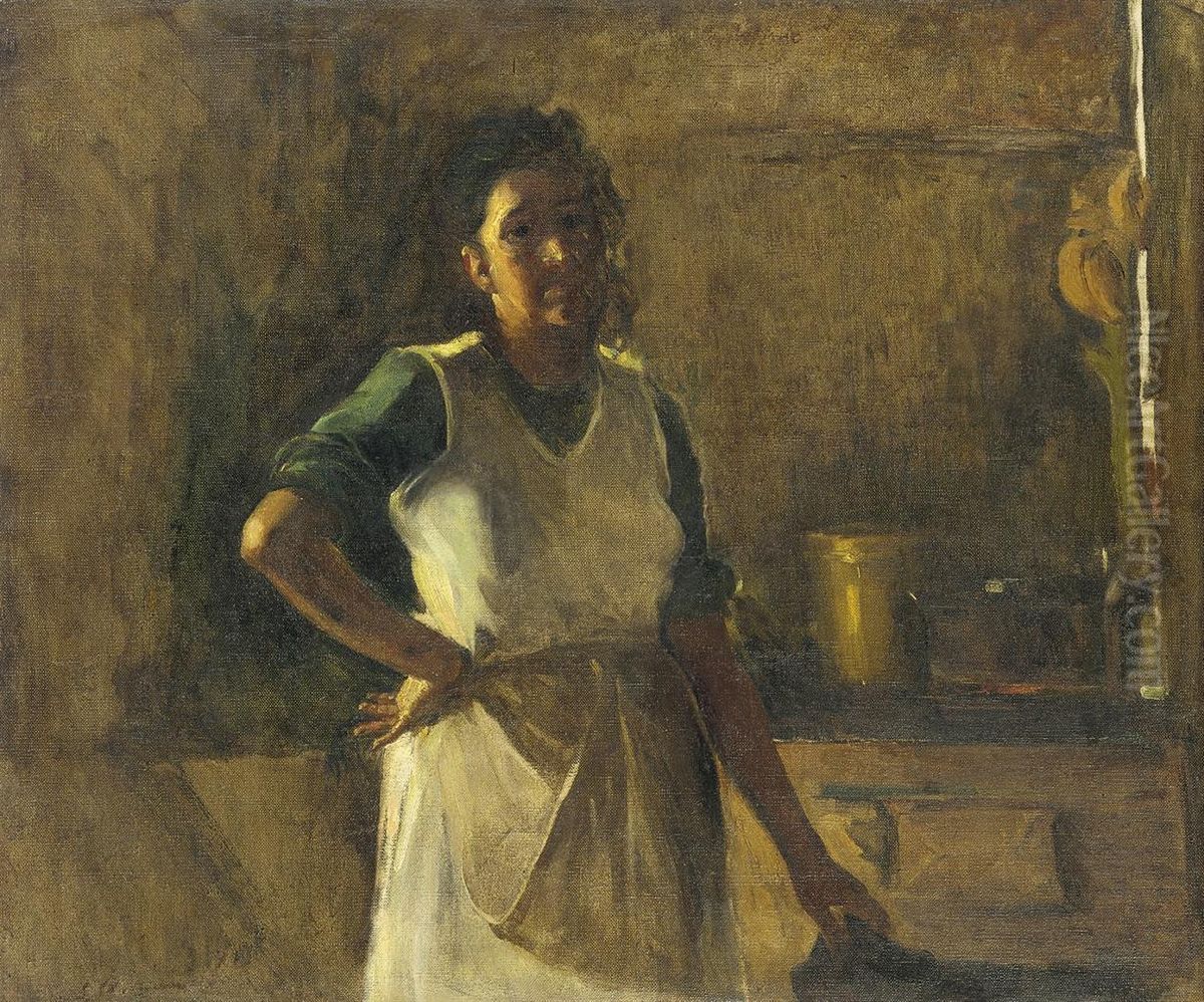 La Cocinera Oil Painting by Leopoldo Romanach