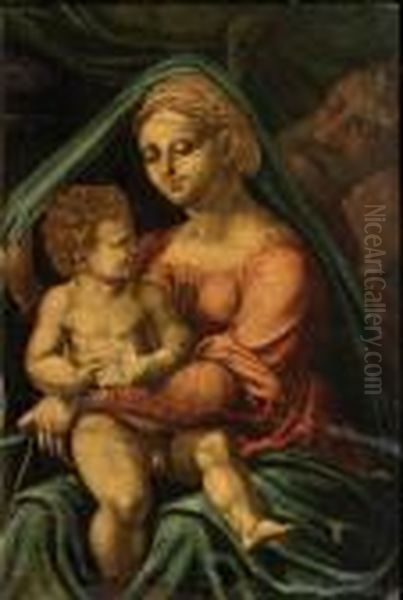 Sainte Famille Oil Painting by Giulio Romano (Orbetto)