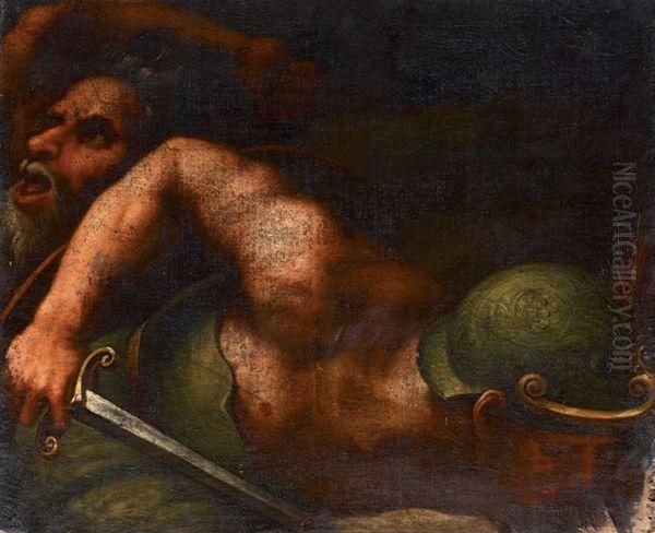 Etude De Guerriers Oil Painting by Giulio Romano (Orbetto)