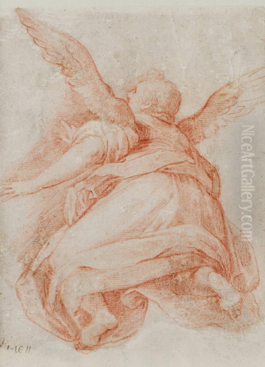 Bevingad Figur Oil Painting by Cristoforo Pomarancio (Roncalli)