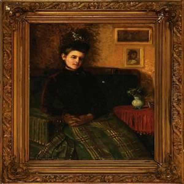 Interior With A Woman Oil Painting by Emmery Rondahl