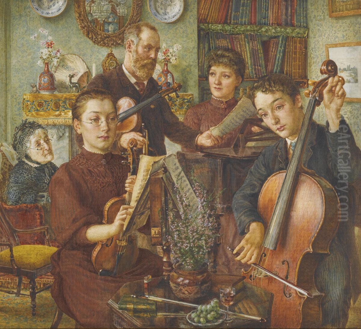 Musicians Oil Painting by Thomas Matthew Rooke
