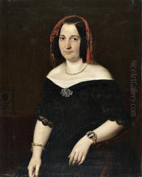 Retrato De Senhora Oil Painting by Augusto Roquemont
