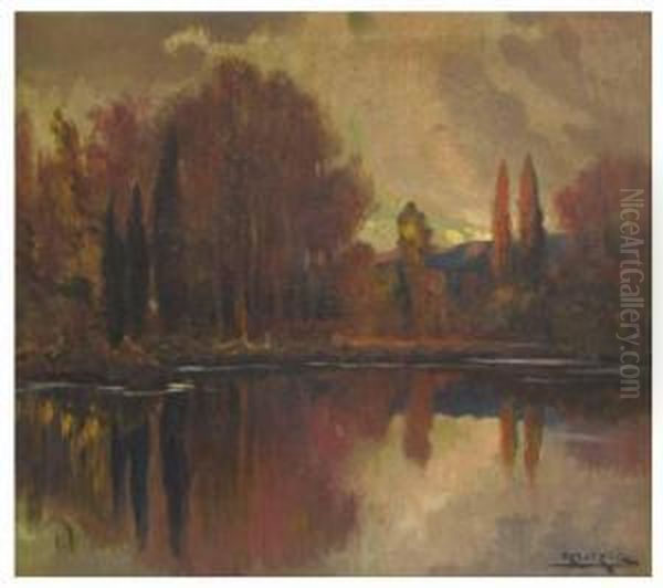 Paisaje Oil Painting by Antoni Ros Gell