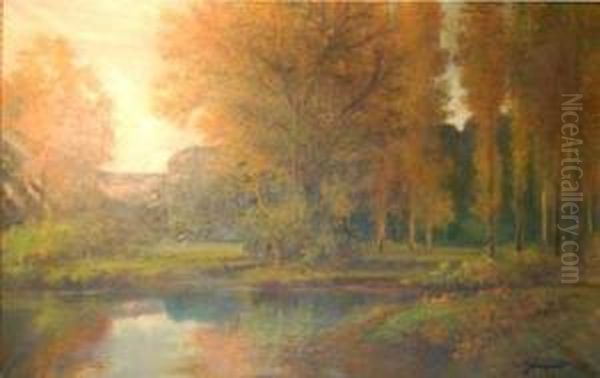 Paisaje Oil Painting by Antoni Ros Gell