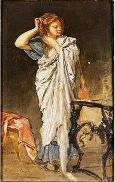 En El Tocador Oil Painting by Eduardo Rosales