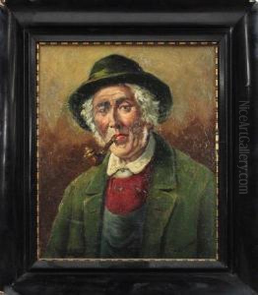 Portrait Of A German Man Oil Painting by Ernest Rosen