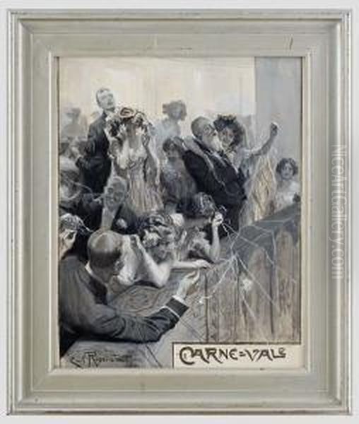 Carnevale Oil Painting by Emil Christian Rosenstand