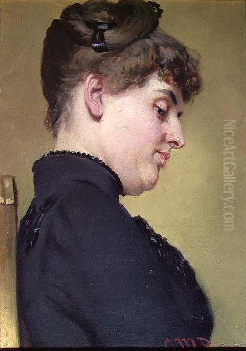 Portrait Of A Lady Oil Painting by Christian Meyer Ross