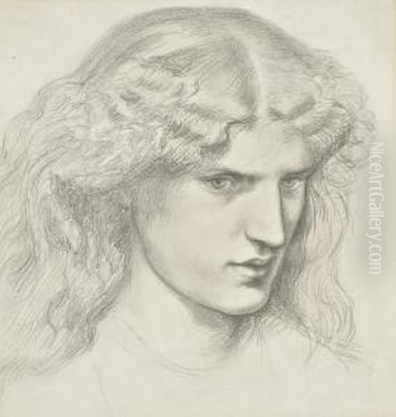 Portrait Of Annie Miller Oil Painting by Dante Gabriel Rossetti