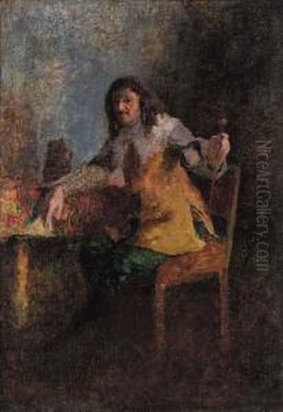 Nobiluomo Seduto Oil Painting by Matteo da Angelo Rossotti
