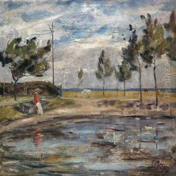 Scenery. Oil Painting by Peter Rostrup Boyesen