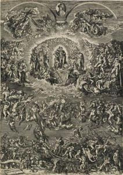 The Last Judgment Oil Painting by Martino Rota Dalmatia