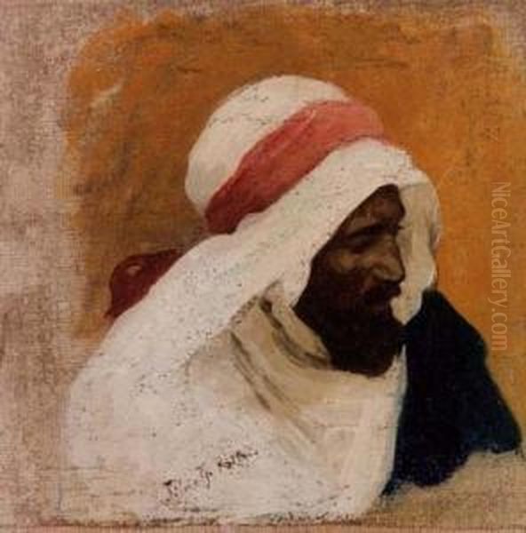 Testa D'orientale Oil Painting by Silvio Giulio Rotta