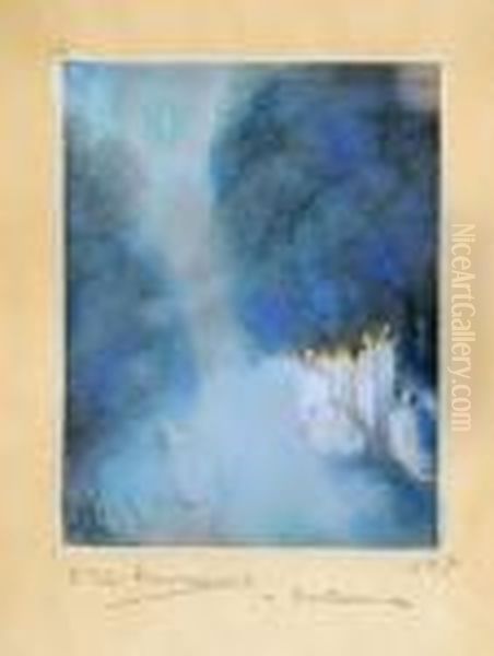 Nocturne Oil Painting by Victor Rousseau