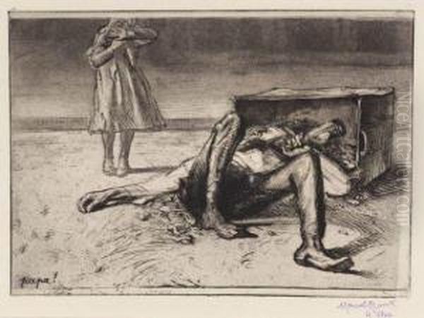 Papa ! Oil Painting by Marcel Roux