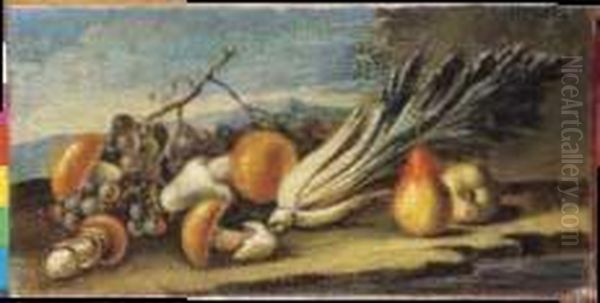 A) E B) Natura Morta Oil Painting by Felice Rubbiani