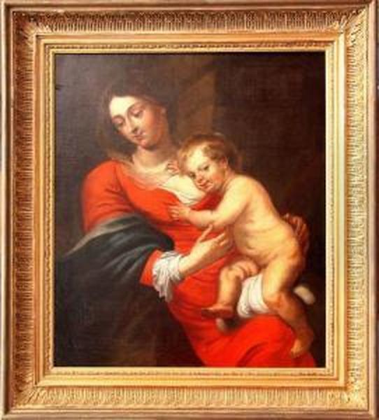 La Viege Et L'enfant Jesus Oil Painting by (studio of) Rubens, Peter Paul