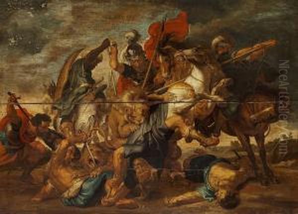 The Lion Hunting Oil Painting by (studio of) Rubens, Peter Paul
