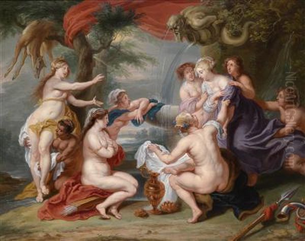 Diana Discovering The Pregnancy Of Callisto Oil Painting by (studio of) Rubens, Peter Paul